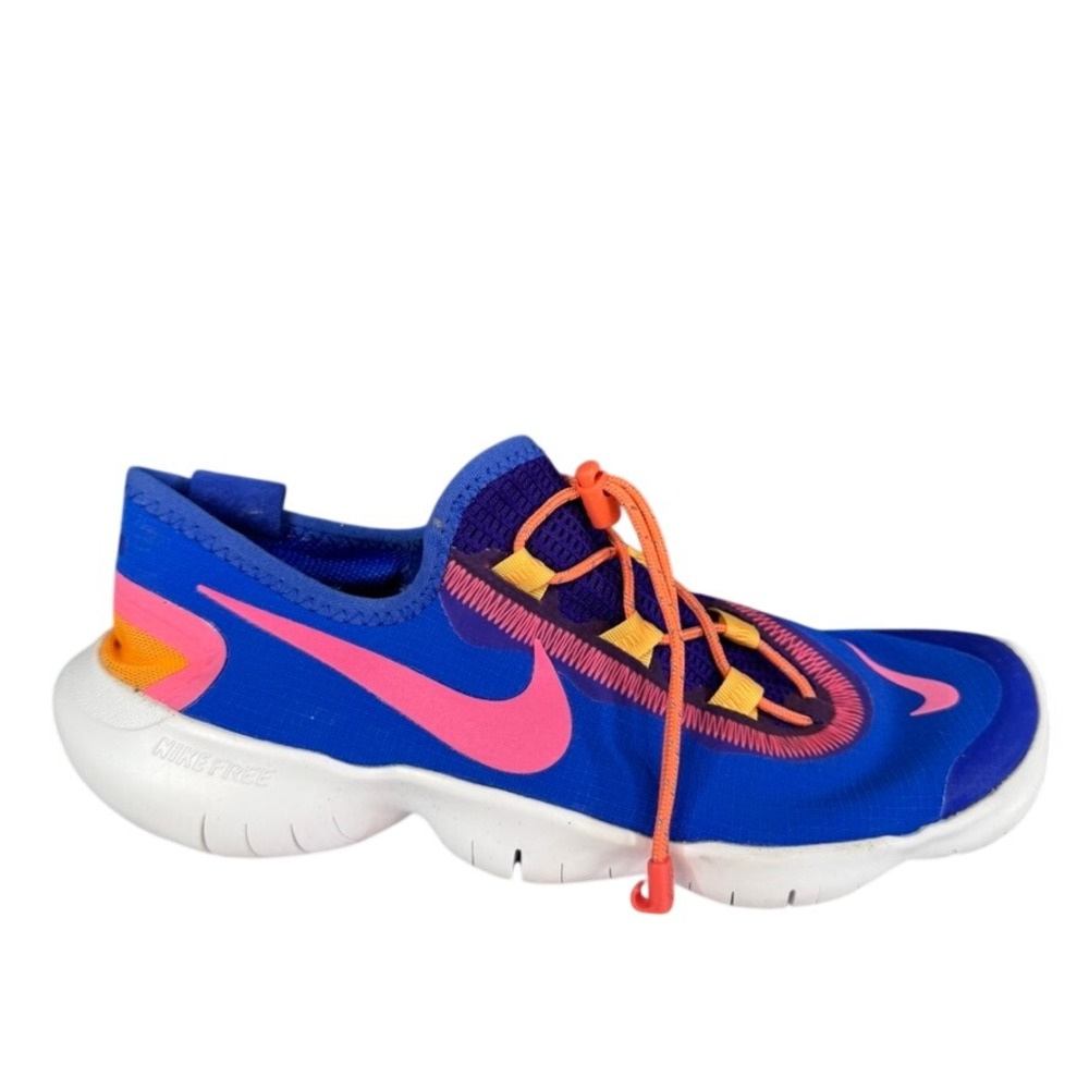 Nike Free RN 5.0 Type Blue Pink Orange Running Shoes CJ0267-400 Womens 7.5